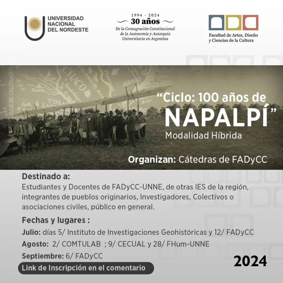 A 100 años de Napalpí: ciclo de actividades y reconocimientos